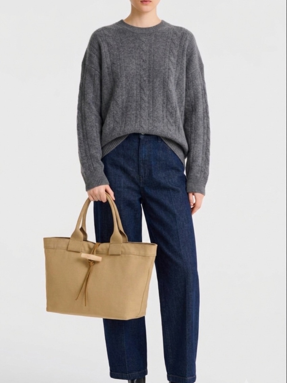 New with Nordstrom Tag🐫Longchamp
Desert Large Le Roseau Toile Cotton Canvas Tote - Picture 9 of 9